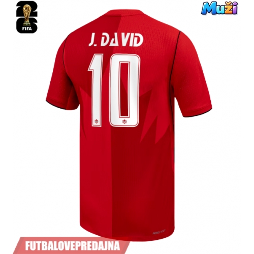 Lacne Muži Futbalové dres Kanada Jonathan David #10 MS 2026 Krátky Rukáv - Domáci